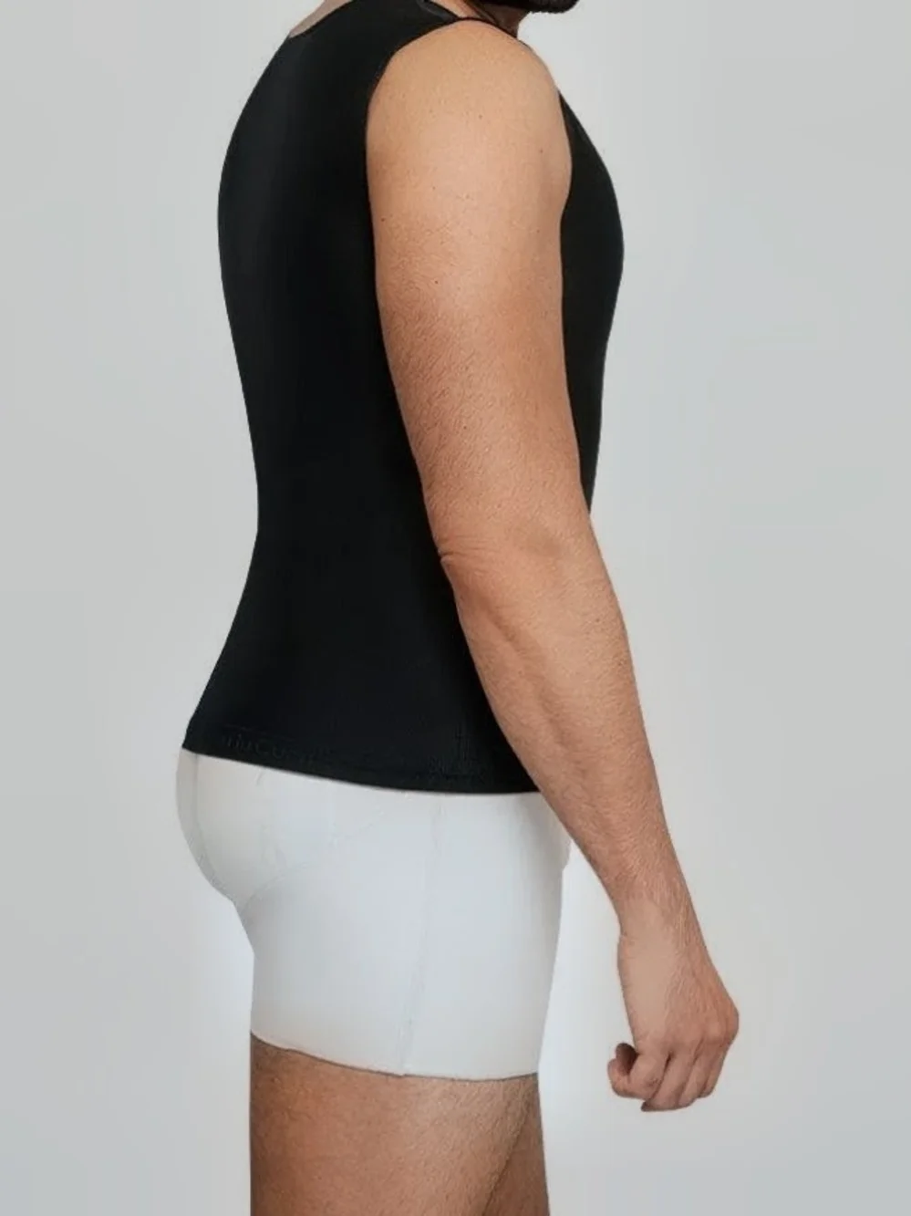 Men's Black Compression Waist-Reducing Vest S-020